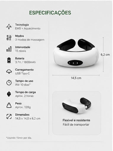 Massageador de pescoço inteligente